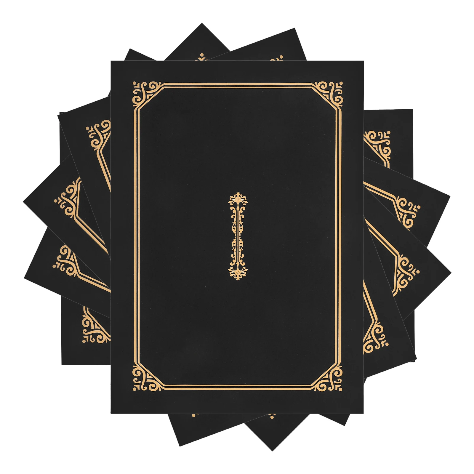 

5Pcs Gold Stamping Certificate Cover Diploma Holder Document Folder Paper Shell Graduation Binder