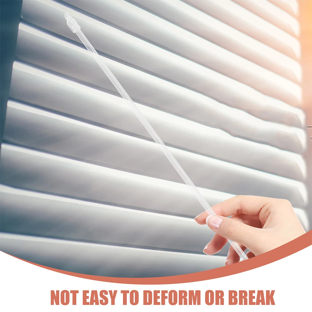 

3pcs Curtain Accessories Sturdy Transparent Wand Blinds Rod Hooks Easy Use Window Tilt Vertical Replacement Parts