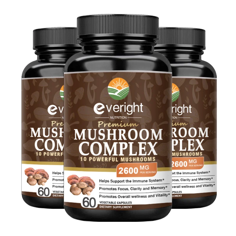 Lion\'s Mane Mushroom can enhance brain plasticity. NGF improves IQ, memory, and concentration，Supplement made in the USA