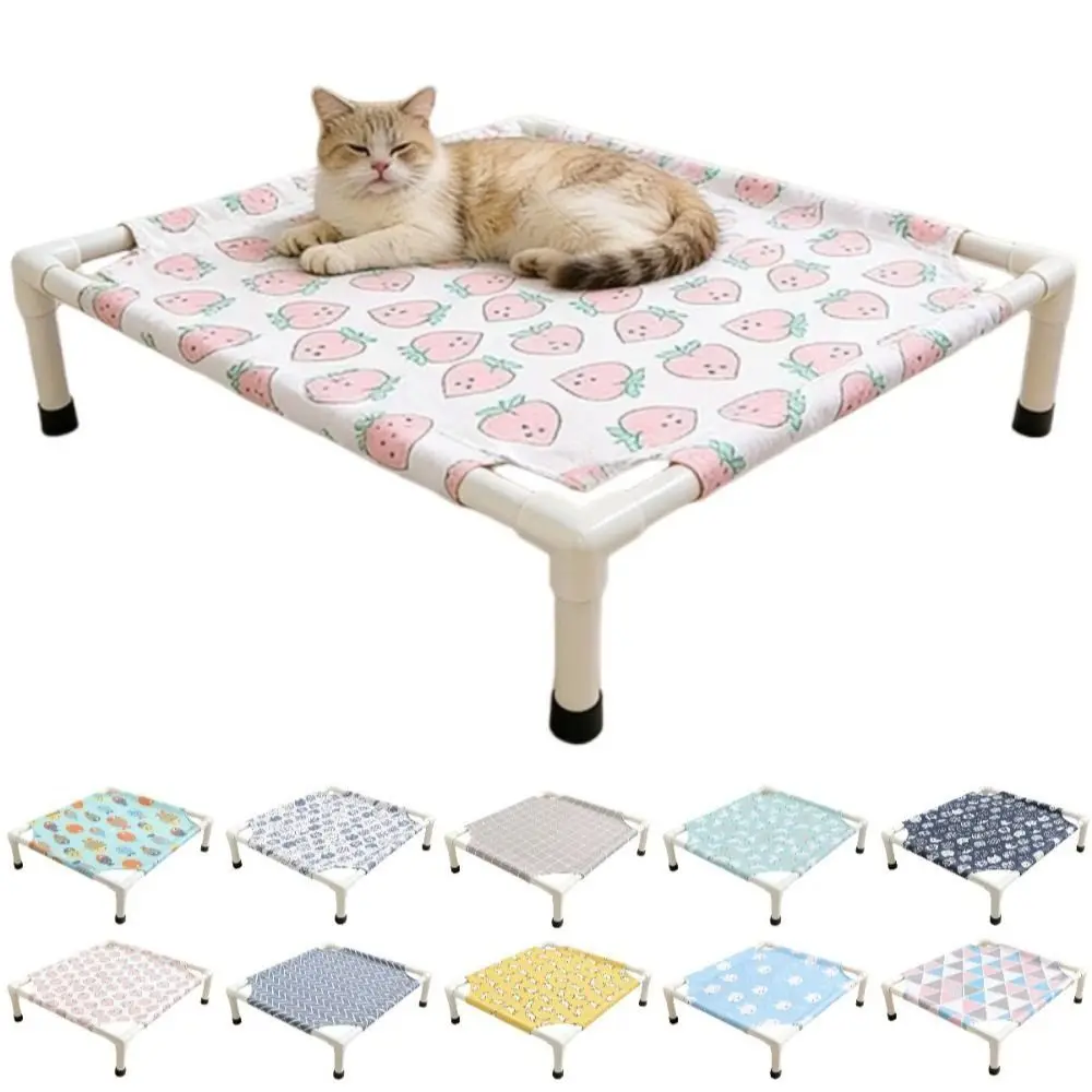 Durable Detachable Cat Elevated Bed Comfortable Cartoon Cat Sofa Bed Breathable Moisture-proof Pet Camping Bed All Seasons