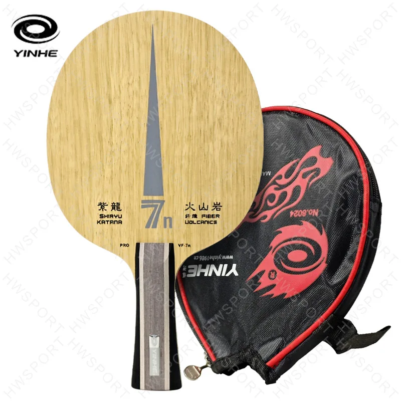YINHE VF-7N Table Tennis Blade 5 Wood 2 Volcanics Fiber Professional Ping Pong Racket Base Plate with Carrying Case