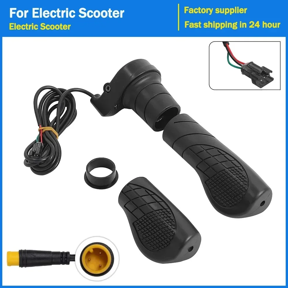 FT76X Half Handlebar Accelerator Waterproof/SM Plug Left/Right Handle Parts for E-bike Half Twist Throttle Electric Scooter Bike