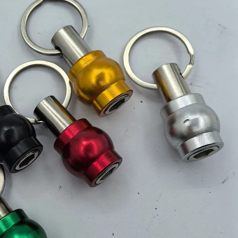 6 個キーホルダークイックチェンジ接続ロッド 1/4 六角ハンドルドライバークイックリリーススリーブ変換ロッド