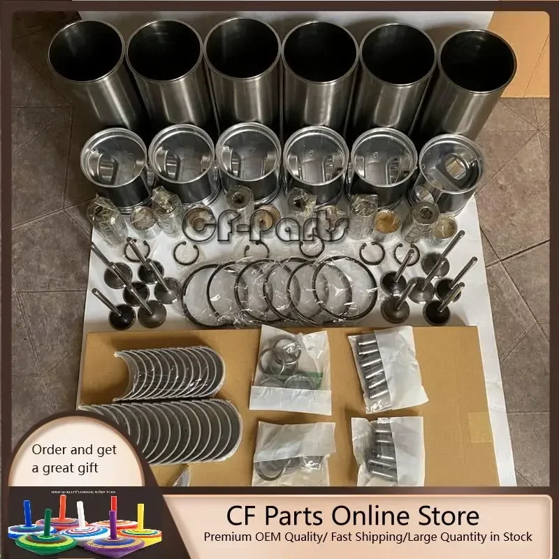 

6DB1 Engine Overhaul Kit With Valve Bearings Piston Rings For Truck Diesel Engines Piston 30017-97100 110MM