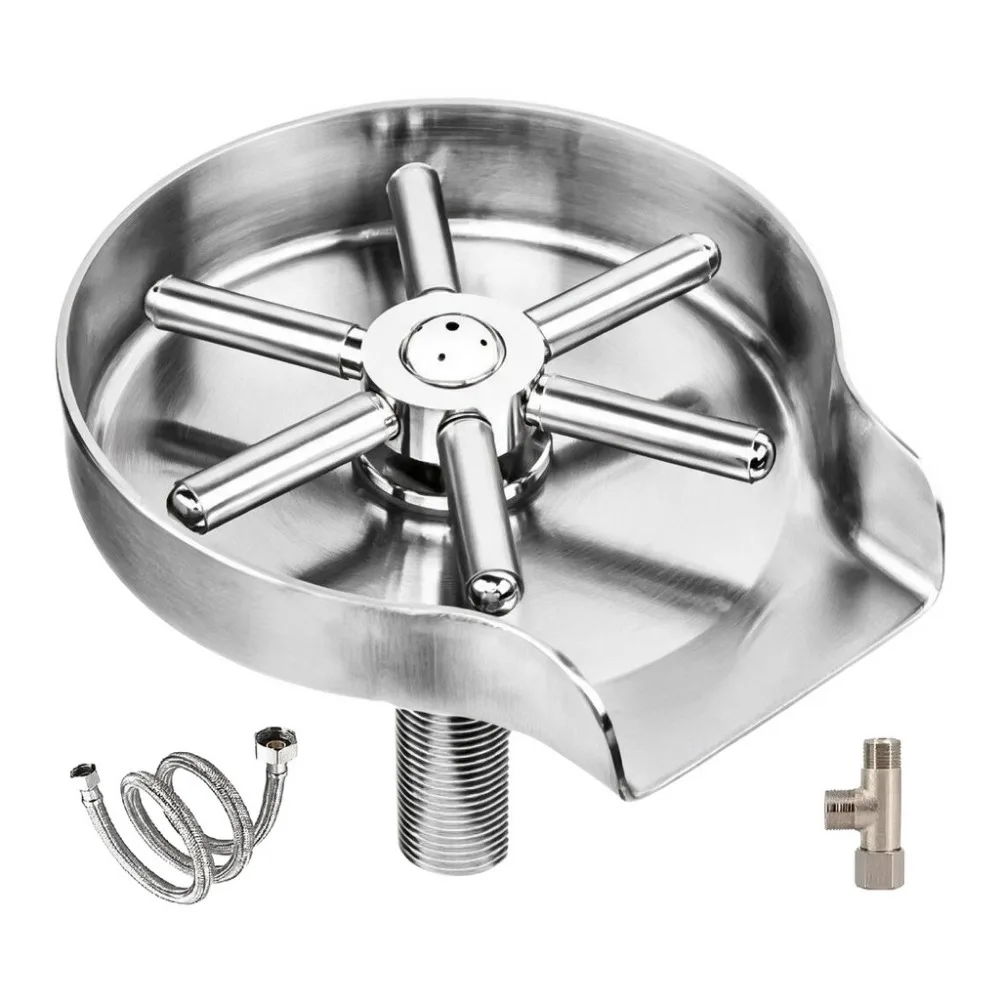 Beer Bar Glass Rinser Faucet Sink Accessories 304 Stainless Steel Glass Rinser for Kitchen Sinks Glass Cup Bottle Washer Cleaner