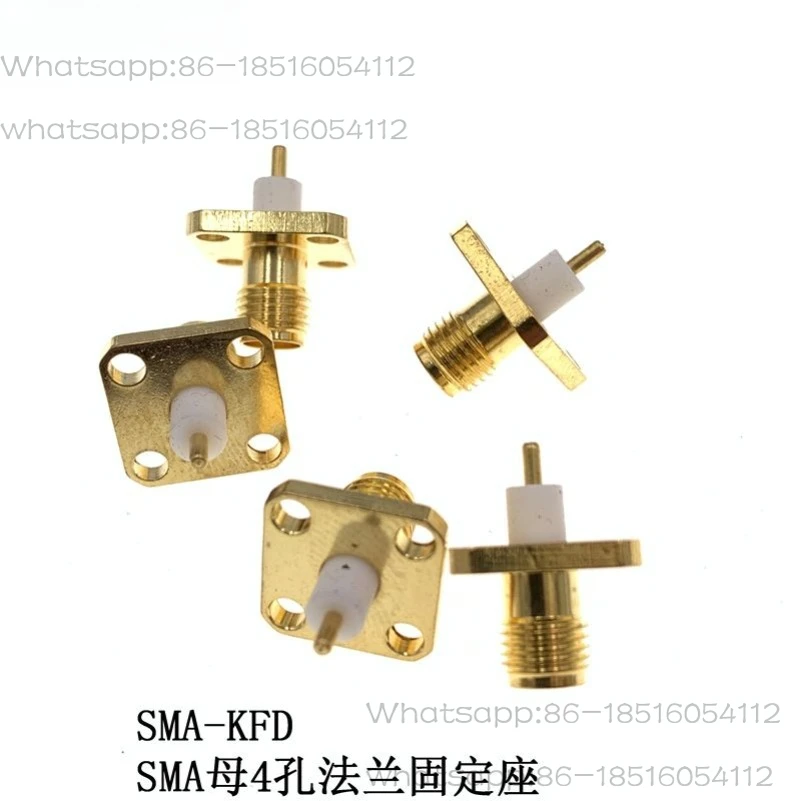 Suitable for All-copper RF Connector SMA Female 4-hole Flange Fixed SMA-KFD-4-7, 50Ω