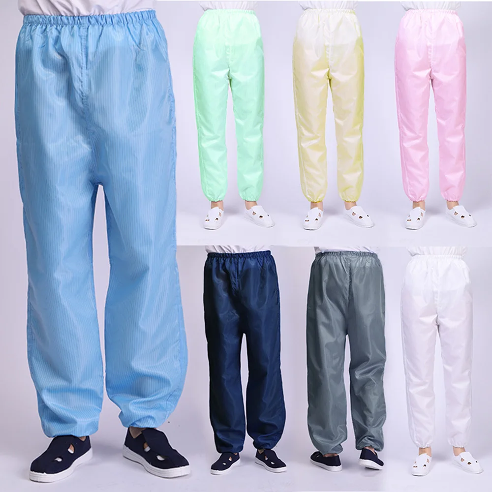 Antistatic Pants Men Women Separate Clothing Clean Dust-Free Work Pants For Food Pharmaceutical Aseptic Clothing