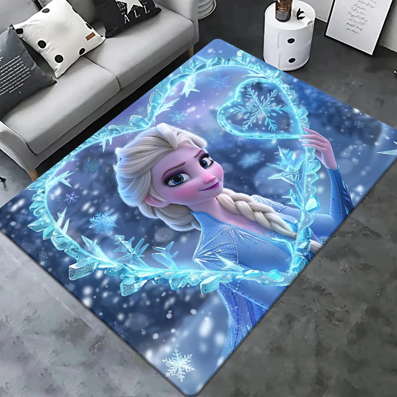 

Frozen Elsa Cute Cartoon Print Carpet.Living Room,Bedroom,Kitchen,Balcony,Decor,Sofa,Table,Rug,Non-slip,Chair,Lounge,Picnic,Mat