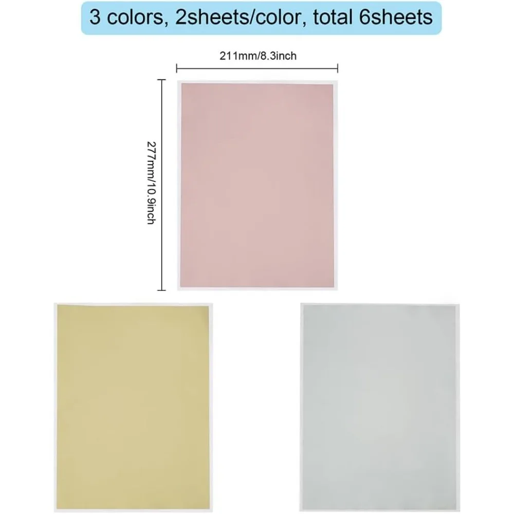 Adhesive Sticker Coated Scratch Off Film Password Sticker DIY Scraping Award Card Rectangle Mixed Color 277x211x0.1mm