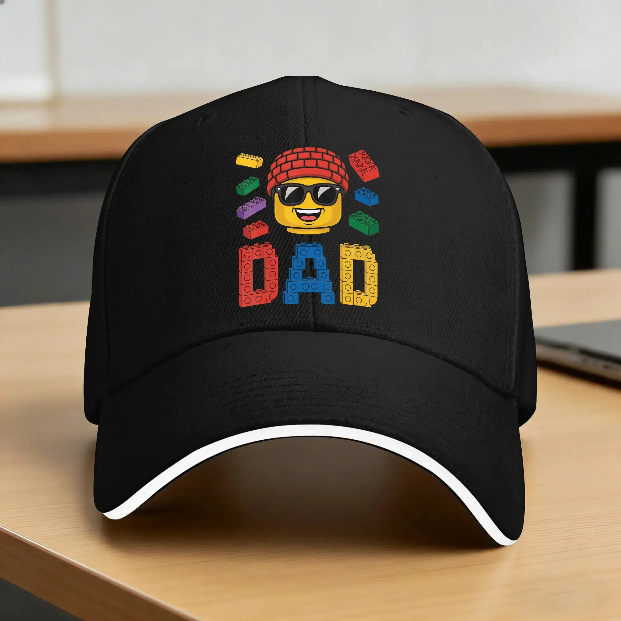 Family Dad Master Builder Building Bricks Blocks Fathers Day Baseball Cap Fitted Retro Hip Hop Hats Summer Sport Baseball Caps