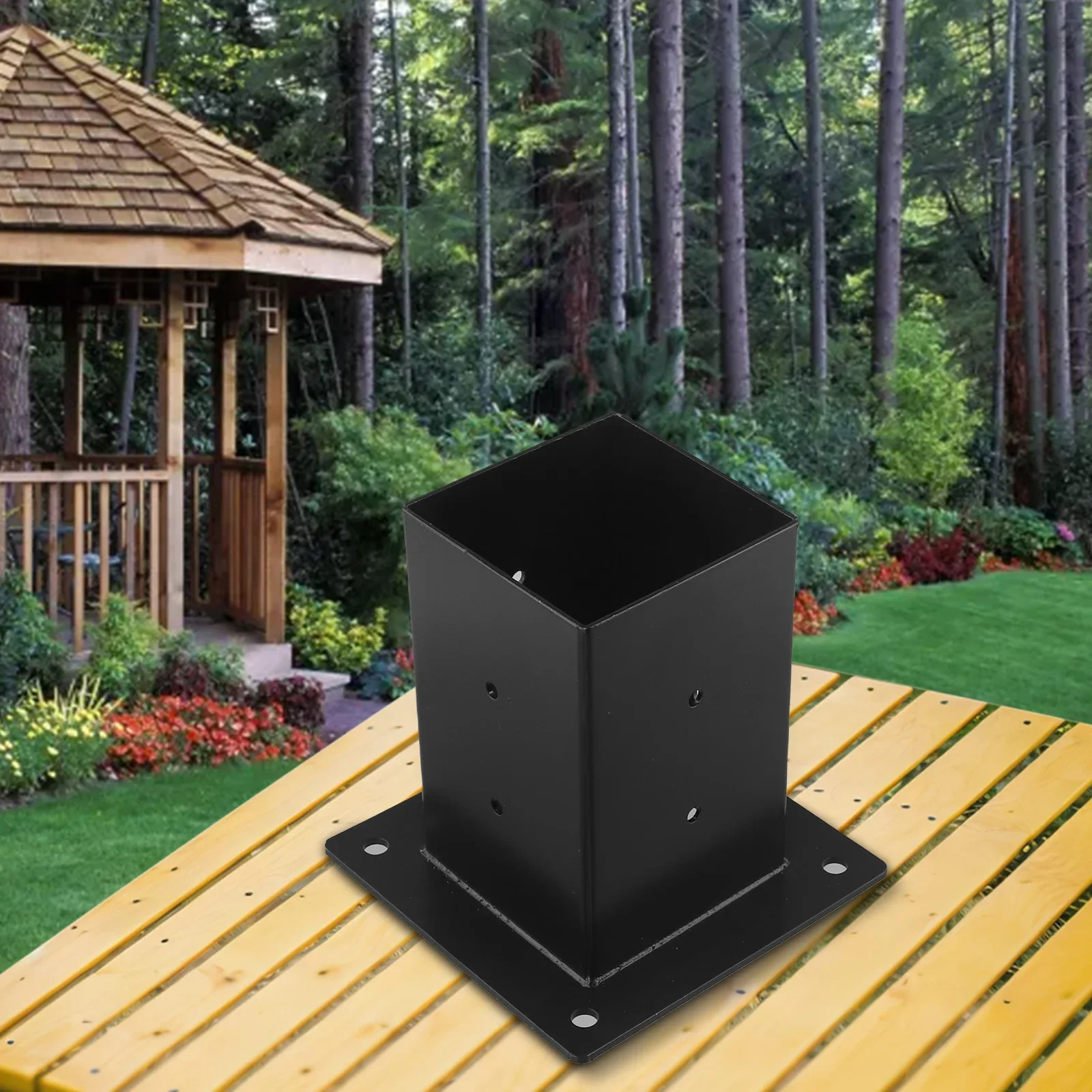 new-pergola-bracket-kit-practical-carbon-steel-1pcs-bracket-installation-pergola-bracket-woodworks-diy-post-effective-protection