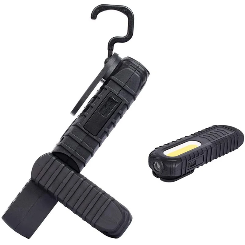 LED-Arbeits scheinwerfer, wiederauf ladbare tragbare Cob-Inspektions lampe, 350 Lumen Cob-LED-Taschenlampe, für Autore paratur, Baustellen beleuchtung