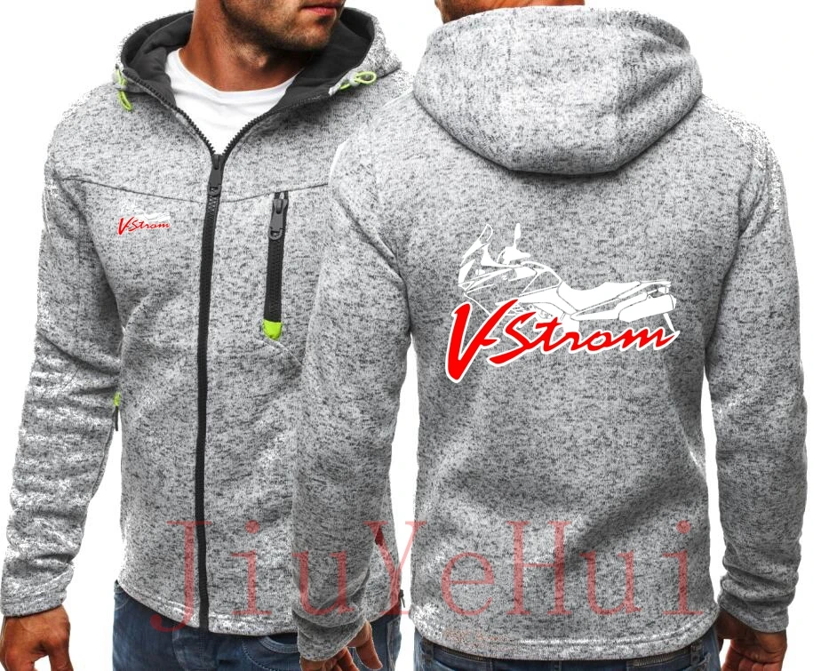 Motorcycle V-Strom DL 650 Motorsport Team Logo F1 Tide Jacquard Hoodies Fleece Sweatshirts Male Streetswear Coat Jackets