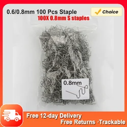 Universal 100 Pcs/Set Precut 0.6/0.8mm Hot Wave Staples For Plastic Stapler Repair Welder repair tool outside corner/flat staple