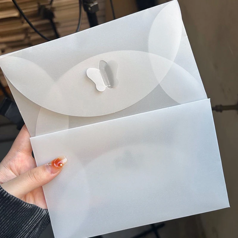 50pcs 10.6x17cm Envelopes for Wedding 135g Sulfuric Acid Paper Invitation Small Business Stationery Supplies Storage Bag