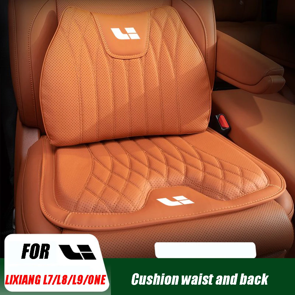 For LIXIANG L7 L8 L9 ONE 2022 2023 Leather Car seat cushion place pad cover Increase comfort Lumbar cushion Seat Accessories