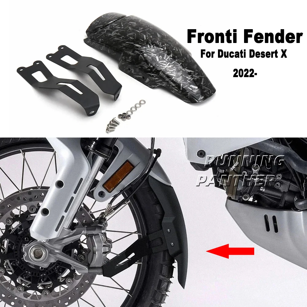 

Motorcycle Accessories Front Fender Mudguard Extender Extension 3 colors New For Ducati Desert X DesertX DESERT X 2022 2023