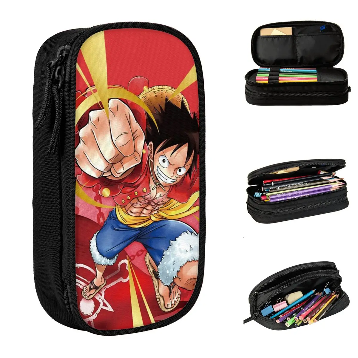 

Luffyed Zoros Choppers Accessories Pen Box Large-capacity Kids School Supplies Pencil Bag Birthday Gift