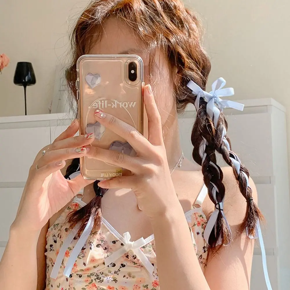 Balletcore Koreaanse Stijl Doek Dubbele Boog Lolita Voor Vrouwen Boog Haarspeld Vrouwelijke Haarspeldjes Haaraccessoires Haarspeldjes