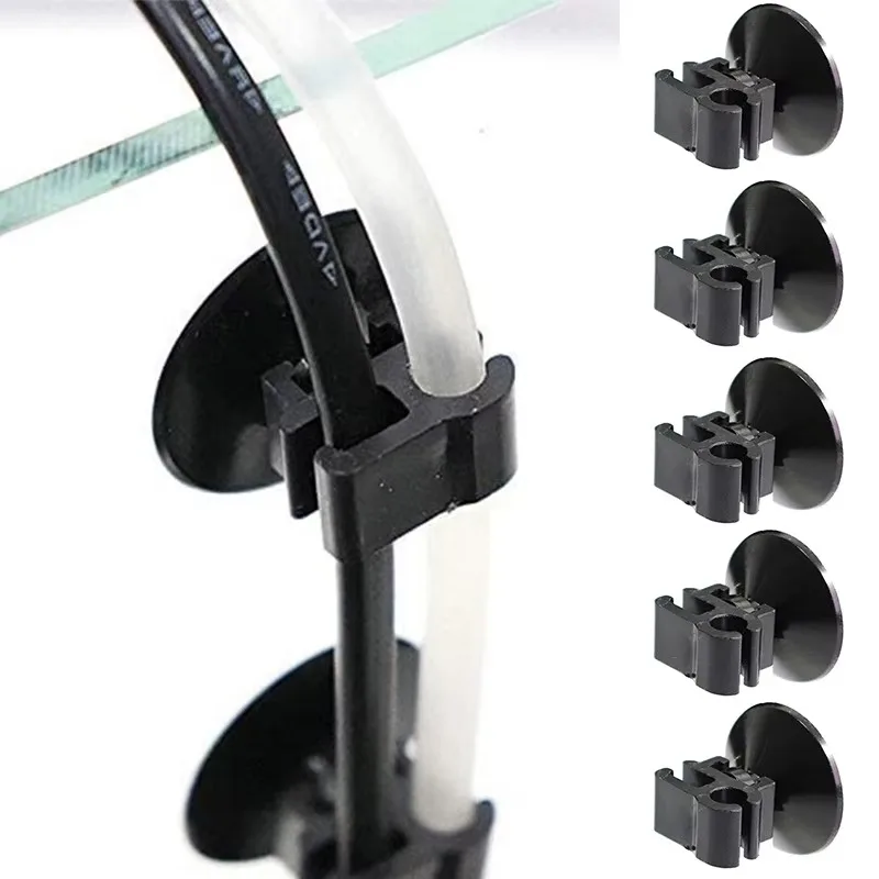 

5Pcs Aquarium Suction Cup Clip Fish Tank Oxygen Tube Hose Pump Power Cord Buckle Wire Finisher Suction Cups Aquarium Accessories