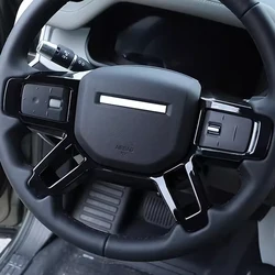 For Land Rover Defender 90 110 Black Edition Modification Accessories L663 Carbon Decorative Trim ABS Steering Wheel Frame Cover