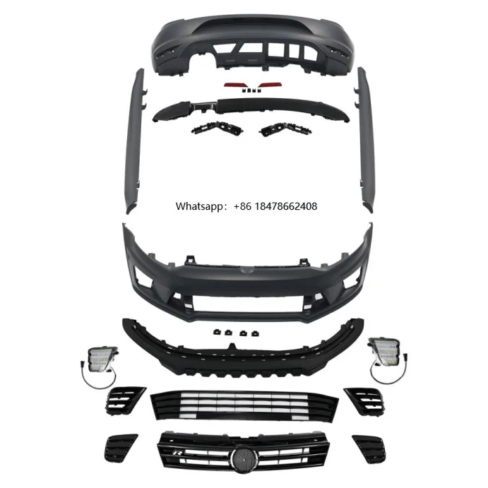 

Car Polo Body Kit Polo Upgrade WRC Style Front Rear Bumper Diffuser Kit for Polo 2010-2018 Car Bumper Body Kit