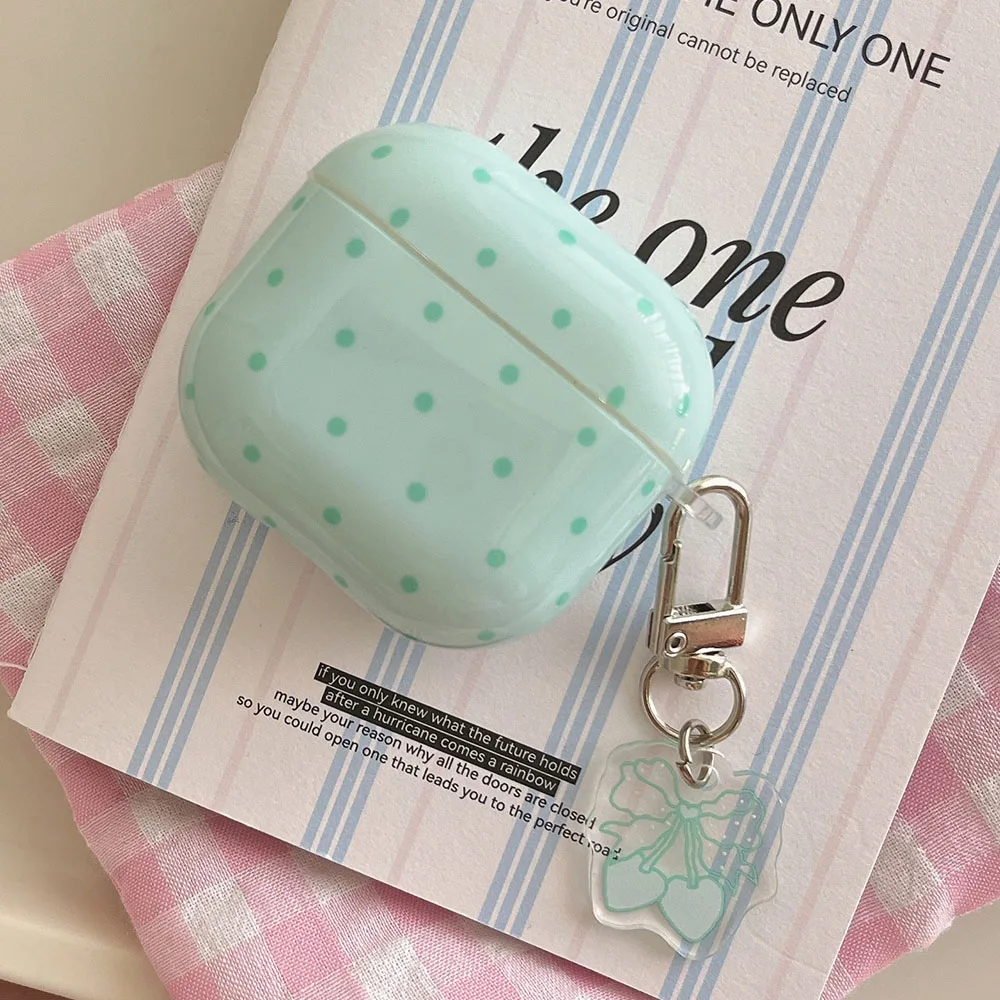 Simple Fresh Pink Mint Green Silicone Case For AirPods 5 4 1 2 3 For AirPods Pro 3 AirPods Pro2 2nd Earphone Cute Bow Pendant - view 4