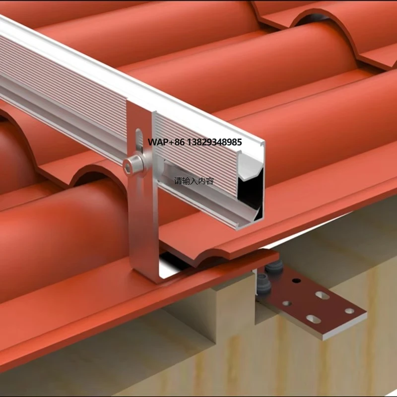 Solar Tile Roof Mounted Flashing Hooks Stainless Steel Rooftop Brackets Solar Rail Accessories