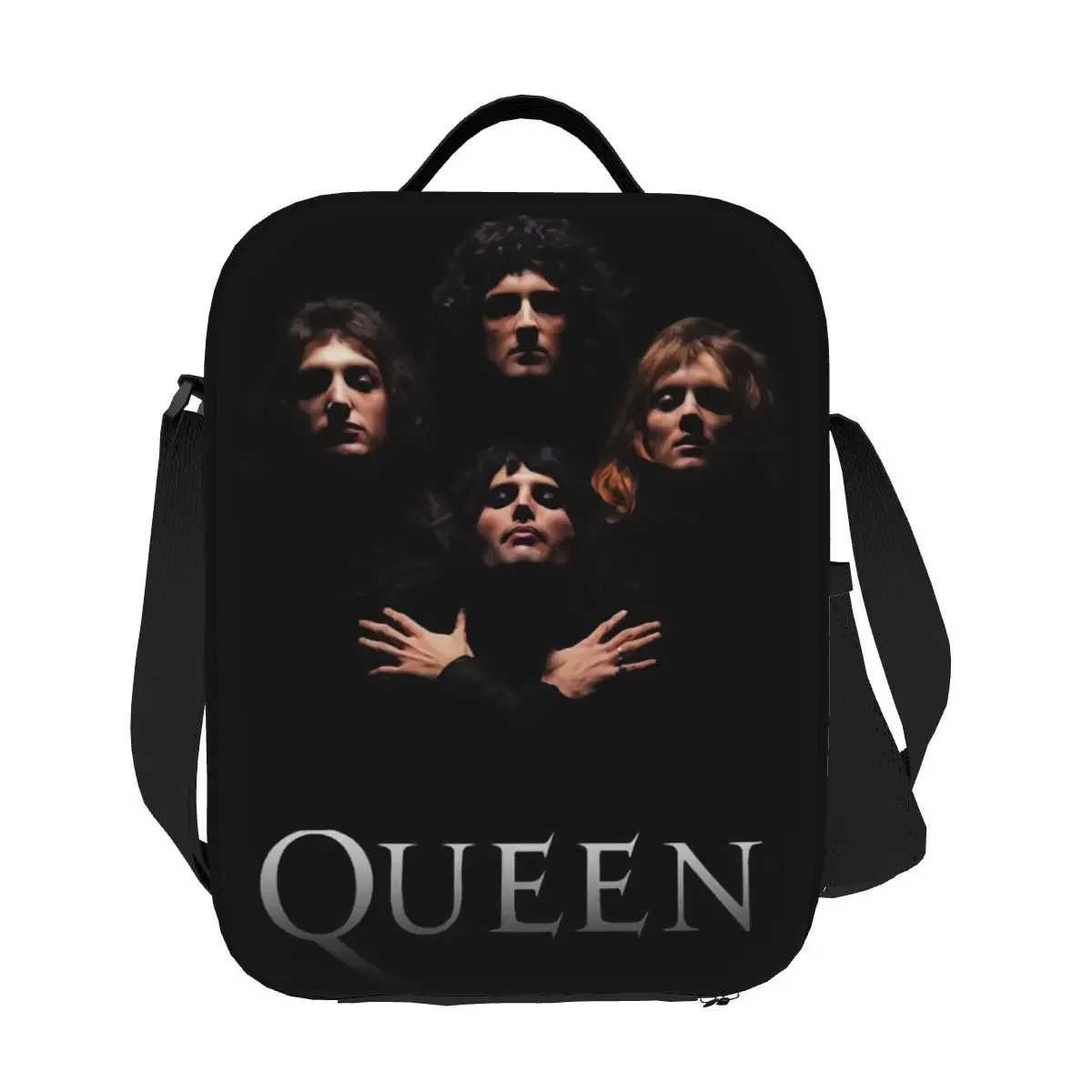 Freddie Mercury Queen Band Draagbare Lunchbox Vrouwen Multifunctionele Koeler Thermisch Voedsel Geïsoleerde Lunchtas Schoolkinderen