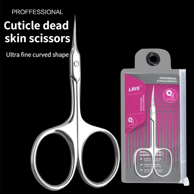 1 pieza de tijeras profesionales para cutículas, corta cutículas de acero inoxidable, herramienta de manicura 4