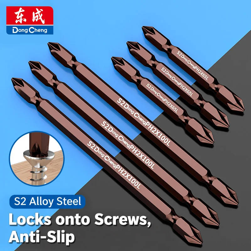 Phillips Screwdriver Bit Anti Rust Double Ended PH2 S2 Magnetic Bit HRC62 High Torque 65 100 150 200 250 300mm Repair Tool