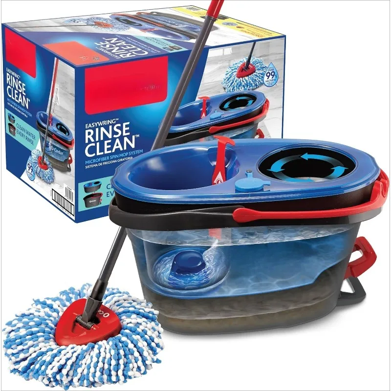 

Spin Mop & Bucket System | Clean with Clean Water | Removes 99% of Bacteria