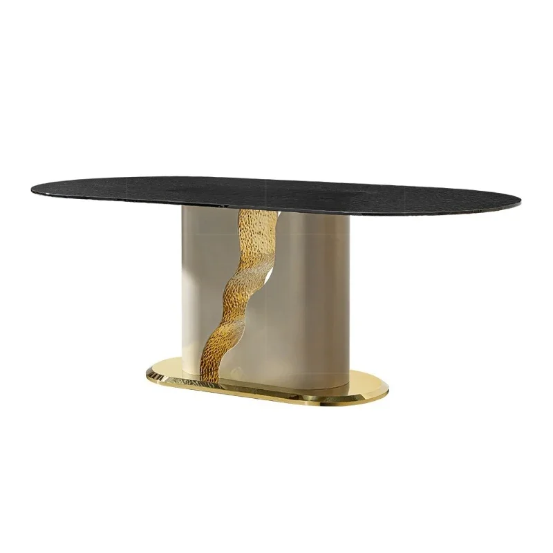 

Light luxury tempered glass dining table, modern 8-10 people dining table for home use