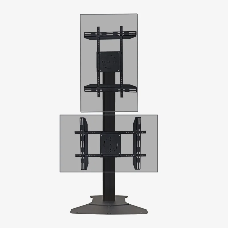 Dual TV Floor Stand for 30-60 Inch Screen, Space Saving Rotatable Stand Mount for 2 Monitor Display (AVA 201D)