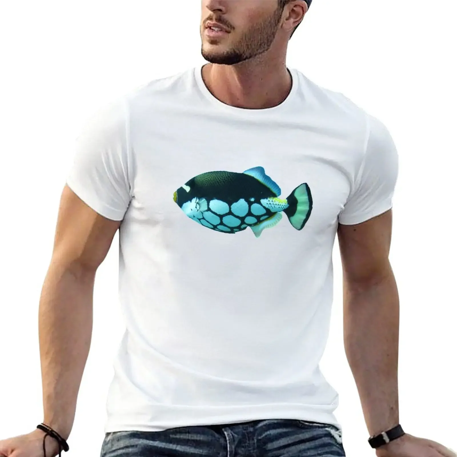 New clown trigger Fish T-Shirt quick drying t-shirt T-shirt for a boy oversized t shirts for men