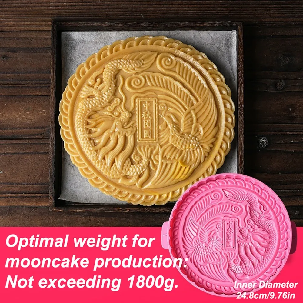 

Easy Demolding Large Moon Cake Mold Household Baking Hand-pressed 3D Mooncake Mold Cantonese Style Food-grade ABS