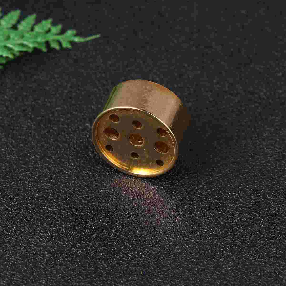 3 Pcs Mini Column Shape Incense Burner Copper Alloy Incense Inserted Base Creative 9 Holes Burner Ornament for Hom