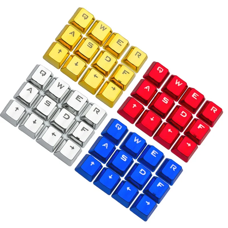 Imagem -03 - Metal Galvanizado Keycap para Teclado Mecânico Keycap Translúcido Jogo Cruz Axis 104 87key Vermelho Ouro Prata