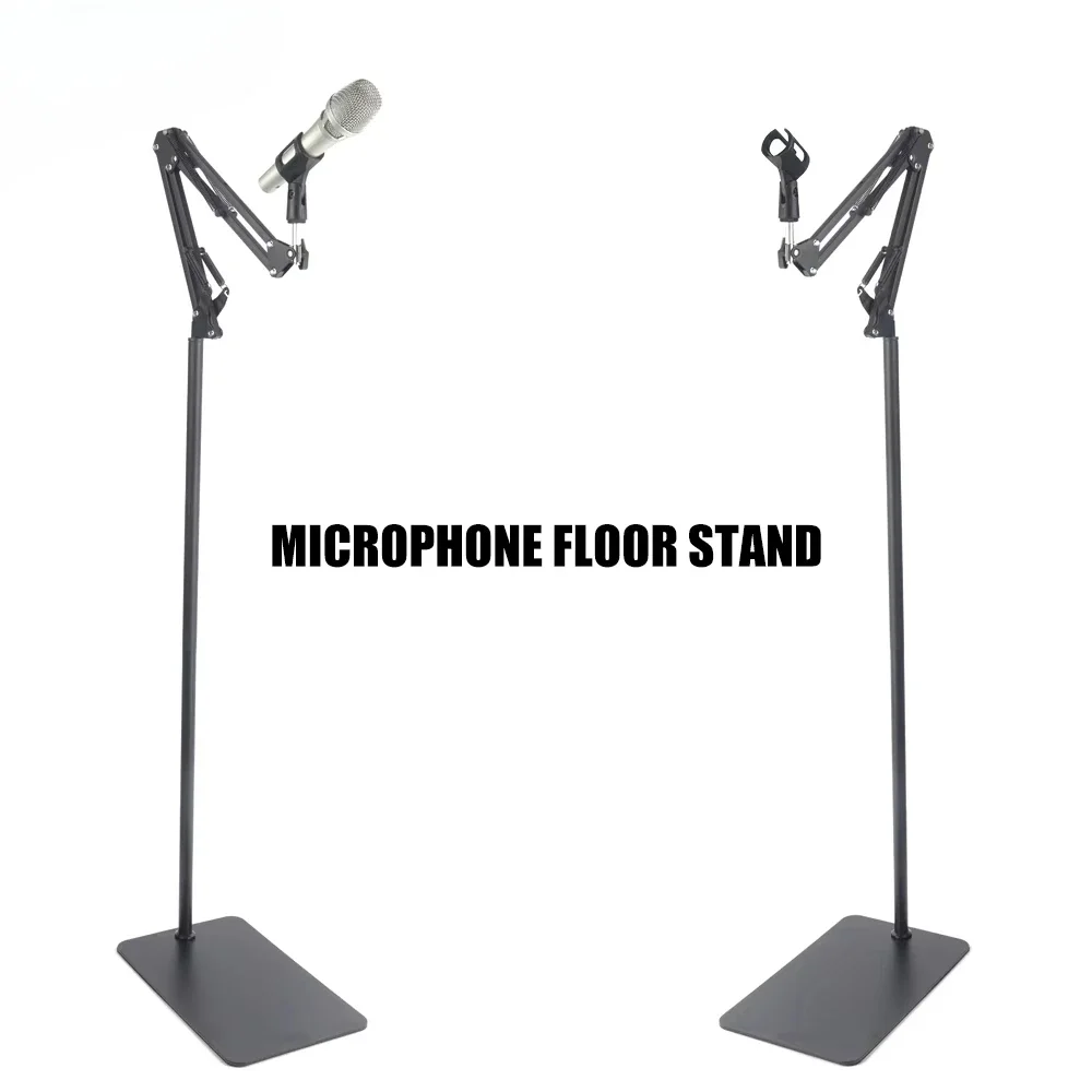 Wholesale microphone with metal telescopic cantilever floor stand live home bedside lazy mobile phone tablet stand