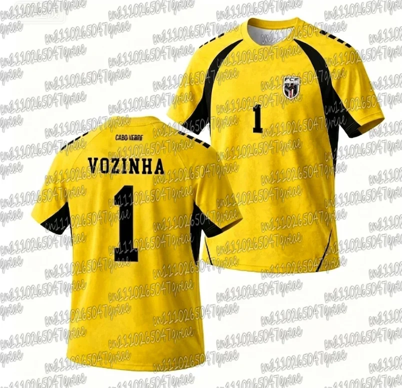 3D Printed Cape Verde No.1 Goalkeeper Jersey for Both Men and Women Featuring Quick Drying & Breathable Parent-child Sportswear 3