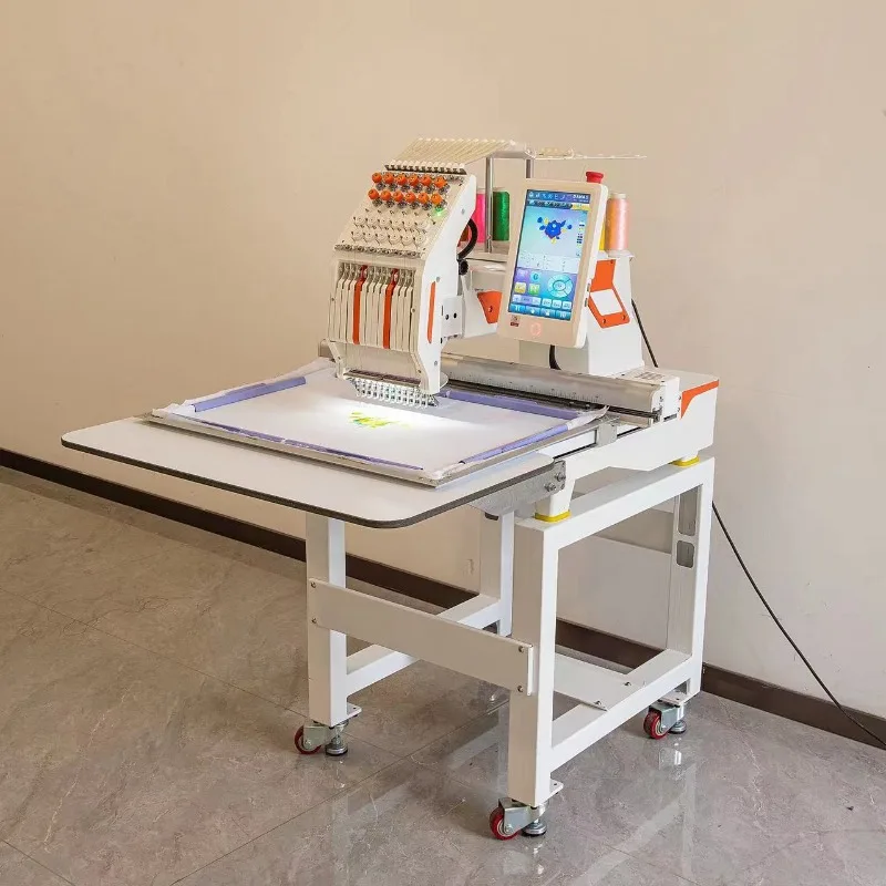New computerized embroidery machine single head 12-pin fully automatic household leather