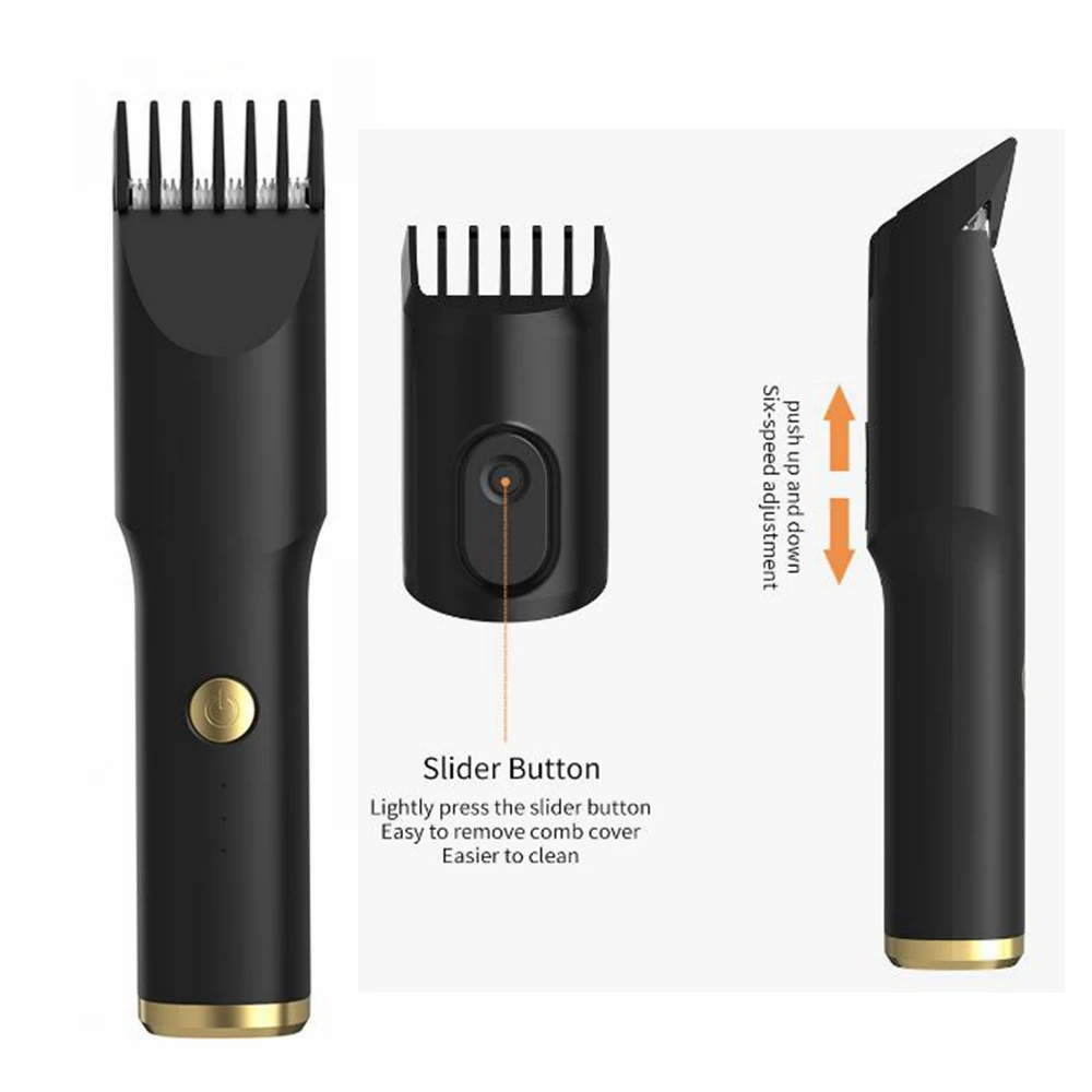 Tondeuse à barbe aste pour hommes, machine à couper les cheveux, lame en céramique, faible bruit, coupe de cheveux pour adultes et enfants