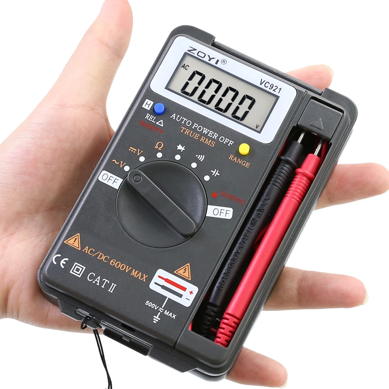 ZOYI VC921 Digital Intelligent Multimeter, High-Precision Digital Display Multi-Functional Pocket Mini Multimeter