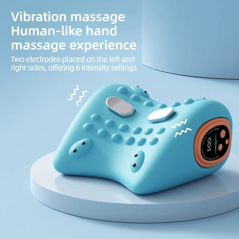 Ergonomic Cervical Neck Massager Multifunctional Strong Vibration Heated Portable Massage Pillow Comfortable Massage Device