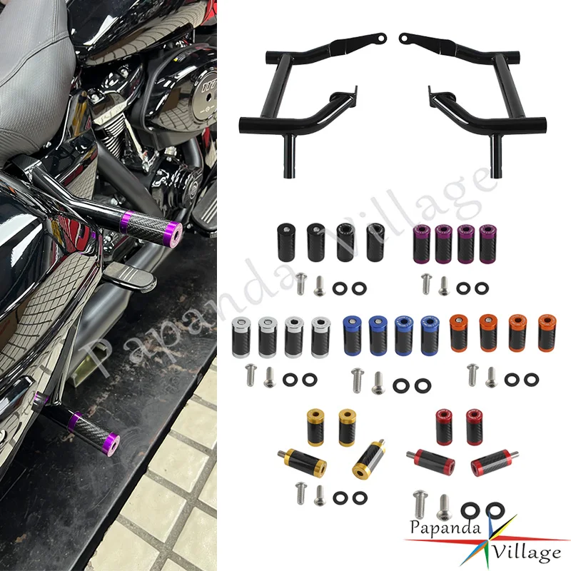 

Защитные дуги для мотоциклетных кофров с концевыми слайдерами для Harley Street Glide, Road Glide, Electra Glide, Road King 2014-2025