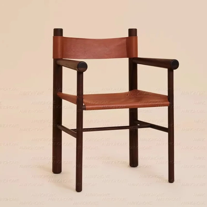 Armchair Simplicity Café Chairs Kitchen Leisure Living Room Vanity Café Chairs Comfy Wood Furniture Cadeira De Café MH40KFY