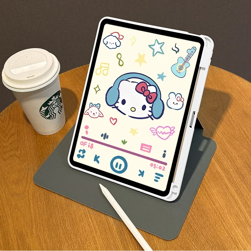 

Ipad Case For 11th 2025 Air7 11in Cartoon Hellokitty Case for 10th Generation 10.9in 9th 10.2in Case Mini6 Tablet Stand Cover