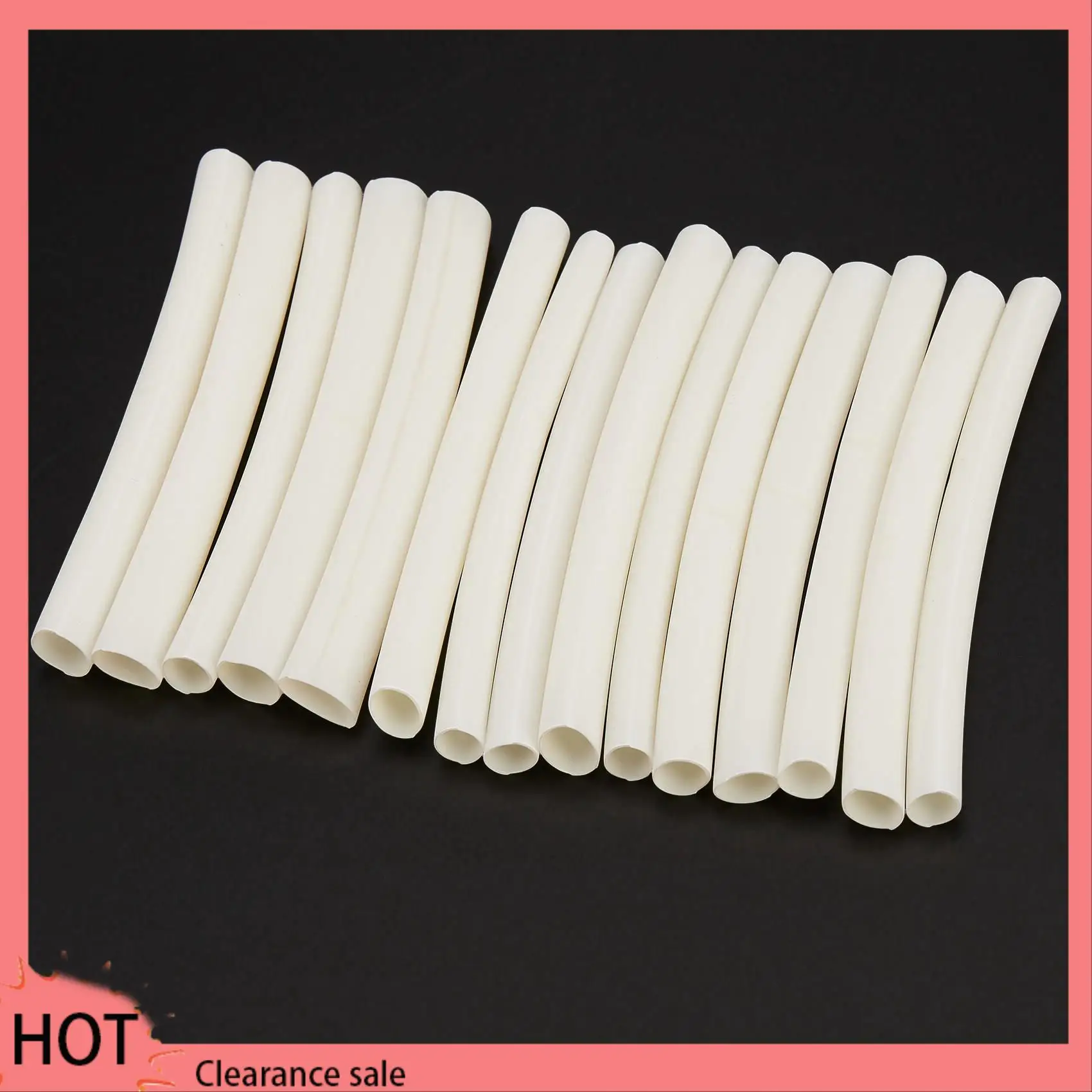 A88Z 40 قطعة أبيض 3/4: 1 سلك لف أنابيب الانكماش الحراري لهاتف آيفون وآي باد وأندرويد وأنابيب الانكماش الحراري لخط بيانات سامسونج