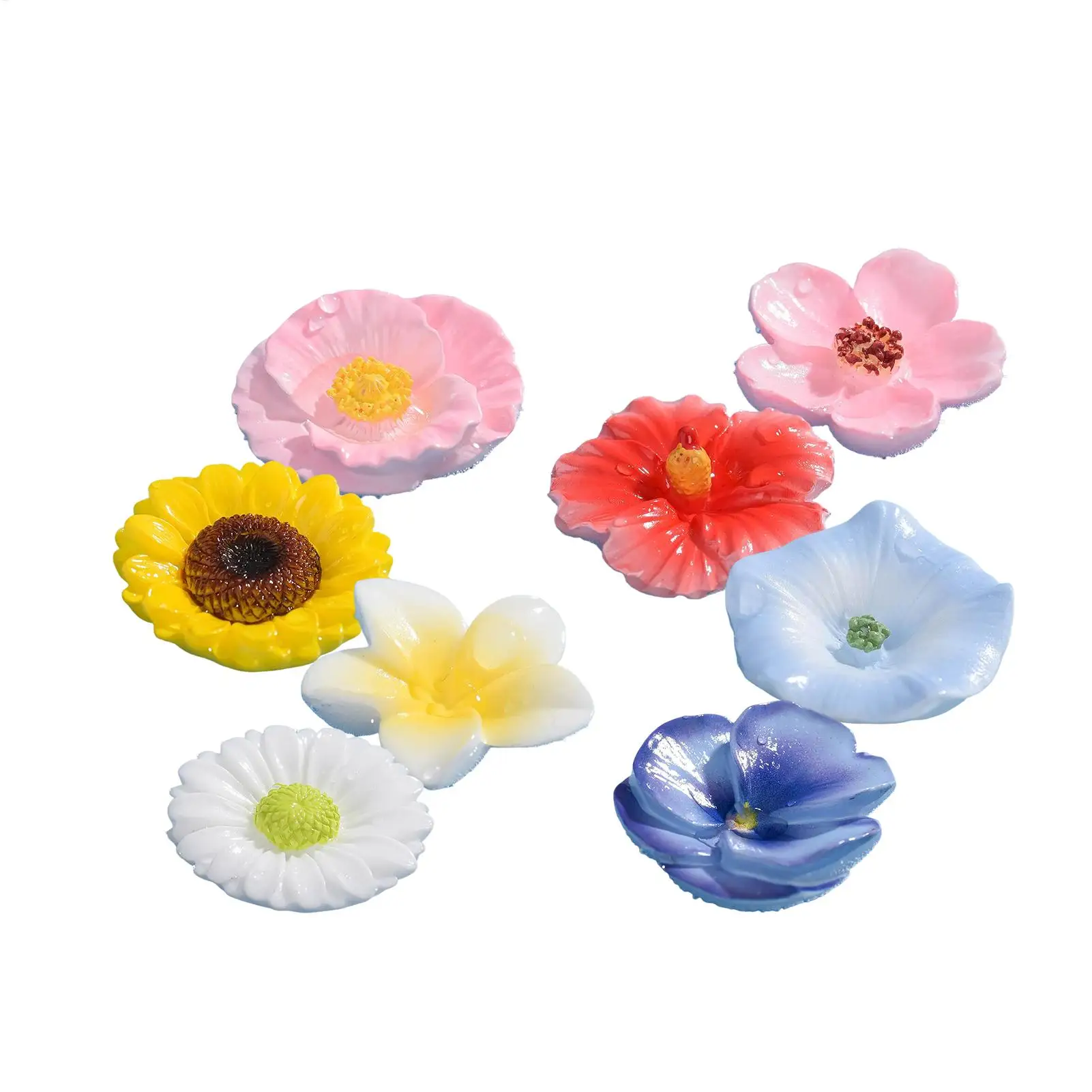 8-teiliges Bienen-Wasserspender-Set, Ästhetische Wetterfeste Blumen-Bienen-Tränke, Outdoor-Vogelfutterspender für Garten, Terrasse, Landschaft und Teich