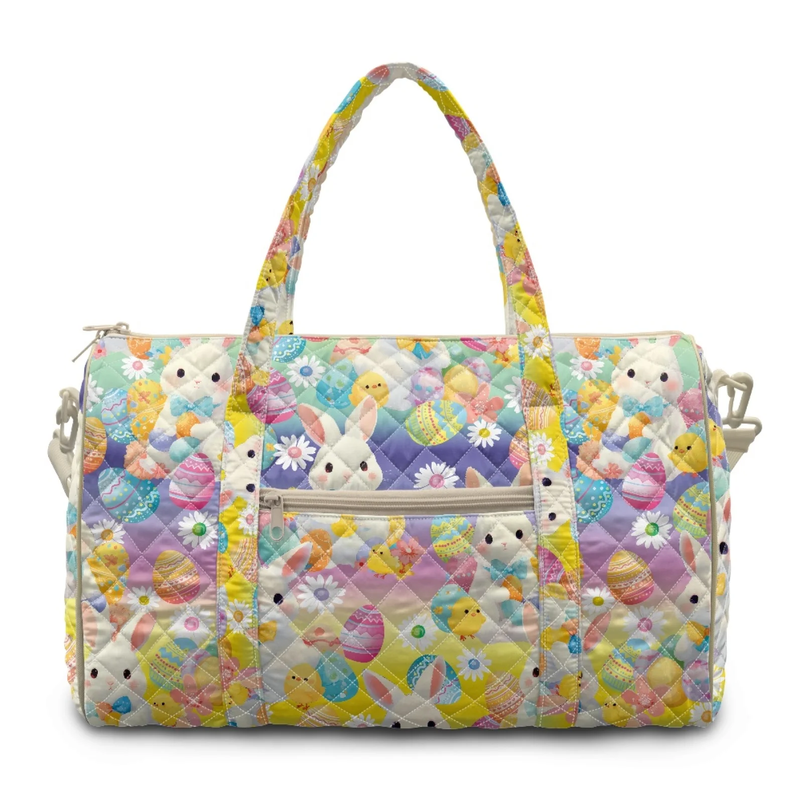 Coloranimal Zipper Pocket Weekender Bag Portable Travel Duffel Bags for Beach Womens Easter Themed 2026 New
